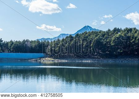 Lake Engolasters In The Pyrenees. Escaldes Engordany, Andorra In Winter 2021.