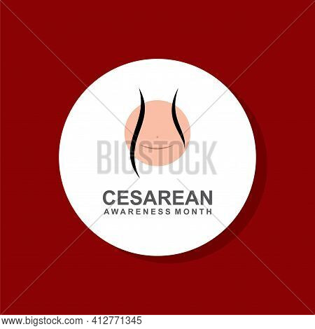 Vector Illustration Of Cesarean Awareness Month Design