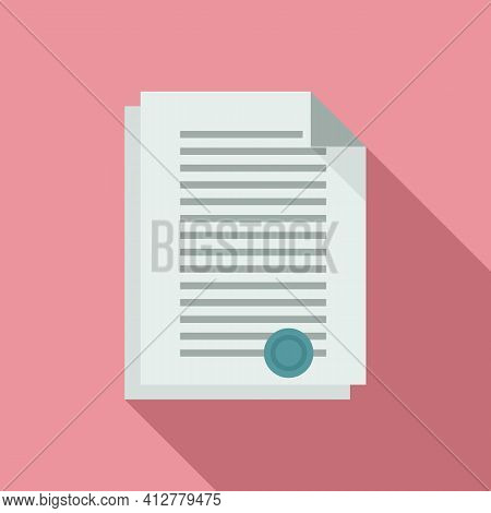 Shop Manager Papers Icon. Flat Illustration Of Shop Manager Papers Vector Icon For Web Design