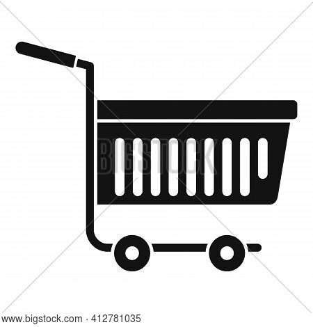 Shop Market Cart Icon. Simple Illustration Of Shop Market Cart Vector Icon For Web Design Isolated O