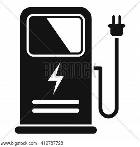 City Charge Station Icon. Simple Illustration Of City Charge Station Vector Icon For Web Design Isol