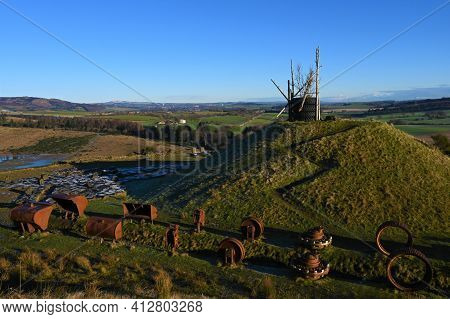 A View Of The Abandoned Land Regeneration Project At St. Ninians Opencast Mine Near Kelty In Fife.