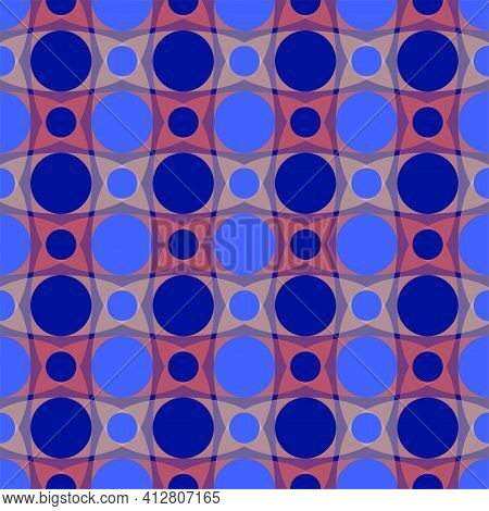 Geometric Colored Circle Seamless Pattern Vector Illustration