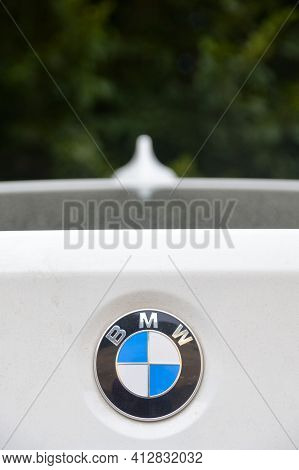 Bmw Chrome Metal Logo, Luxury Car In Istanbul City, August 15 2015 Istanbul Pendik Turkey Used Car M