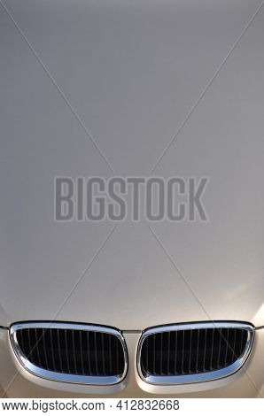 Bmw Chrome Metal Logo, Luxury Car In Istanbul City, August 31 2011 Istanbul Pendik Turkey Used Car M