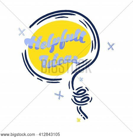 Helpfull Idea Think Yellow Creativity Thinking Icon- Vector