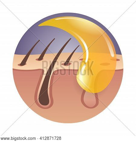 Sugaring - Persian Sugar Waxing, Hair Removal Method Using Hot Wax. Vector Illustration