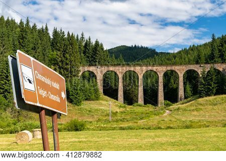 Chmarossky viaduct, old railroad, Telgart, Slovakia