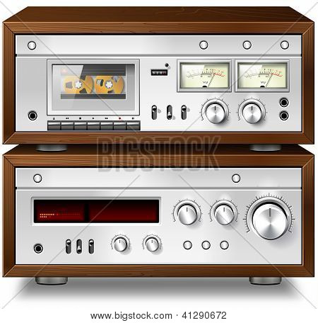 Di analogico musica Audio Compact cassette Stereo con amplificatore vintage