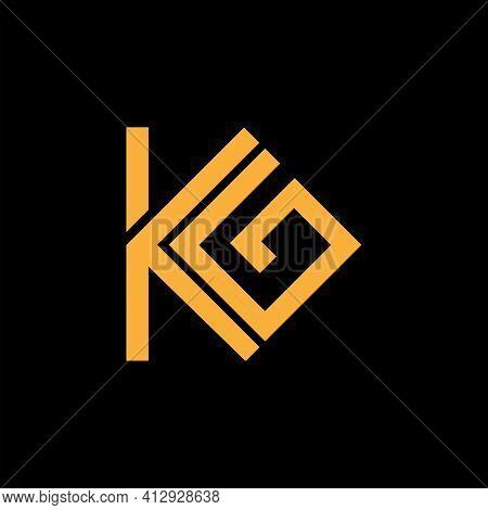 Letter Kg Design Logo Vector. Kg Letter Illustration Logo Business