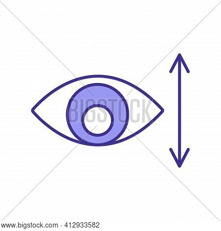Testing Eye Reflectors Rgb Color Icon. Doctor Cheking How Good Human Visionary System React To Light