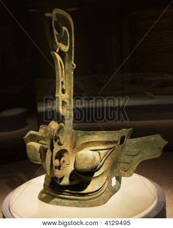 Long Potruding Eye Mask Statue Sanxingdui Museum Chengdu Sichuan China
