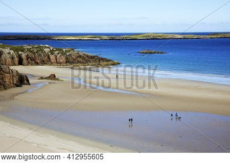 Durness -  (scotland), Uk - August 11, 2018: The Beaches At Durness Peninsula, Scotland, Highlands, 
