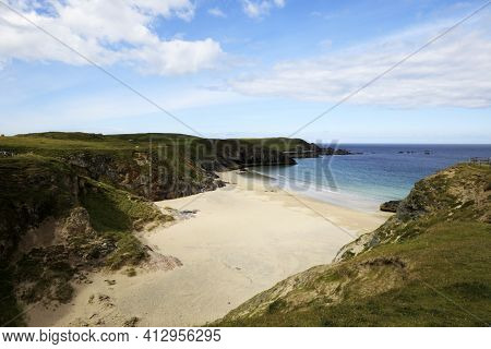 Durness -  (scotland), Uk - August 11, 2018: The Beaches At Durness Peninsula, Scotland, Highlands, 