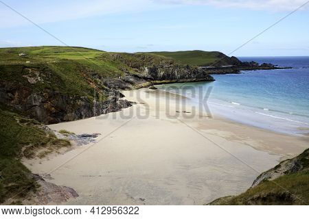 Durness -  (scotland), Uk - August 11, 2018: The Beaches At Durness Peninsula, Scotland, Highlands, 