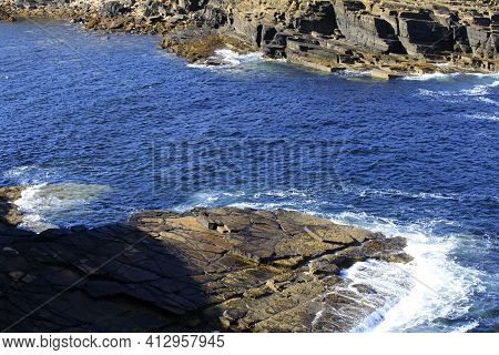 Yesnaby - Orkney (scotland), Uk - August 07, 2018: Yesnaby Cliffs Area, Stromnessr, Orkney, Scotland