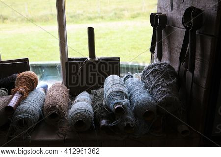 Skye Island (scotland), Uk - August 14, 2018: A Window In Skye Museum Of Island Life, Isle Of Skye, 