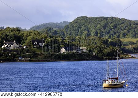 Loch Nell (scotland), Uk - August 15, 2018: Loch Nell, Scotland, United Kingdom