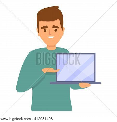 Online Personal Assistant Icon. Cartoon Of Online Personal Assistant Vector Icon For Web Design Isol
