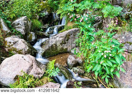 Todtnau Waterfall In The Black Forest Mountains, Germany