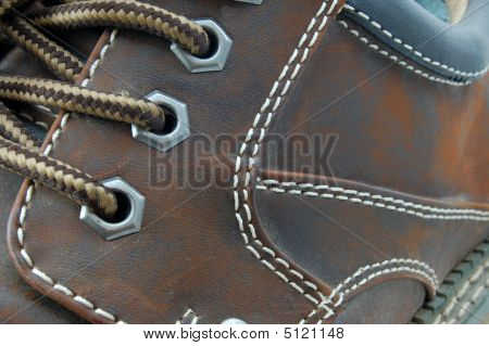 Macro di una scarpa