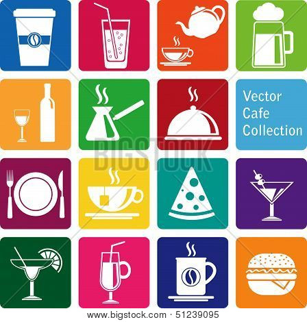 vector collection: cafe and restaurant icons