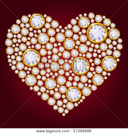vector diamond heart