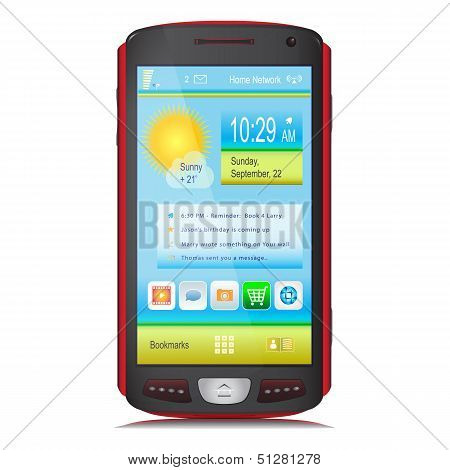 Touch Screen Mobile Device. Vector
