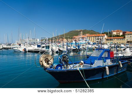 Landscape with harbor of Port Vendres