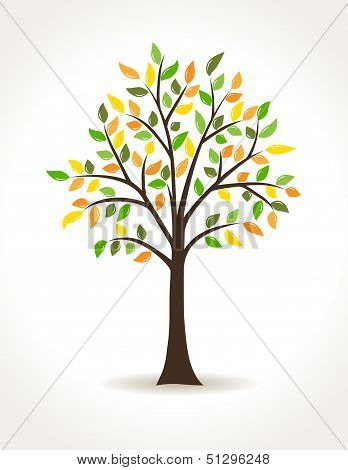 Autumn Tree - Vector Illustration