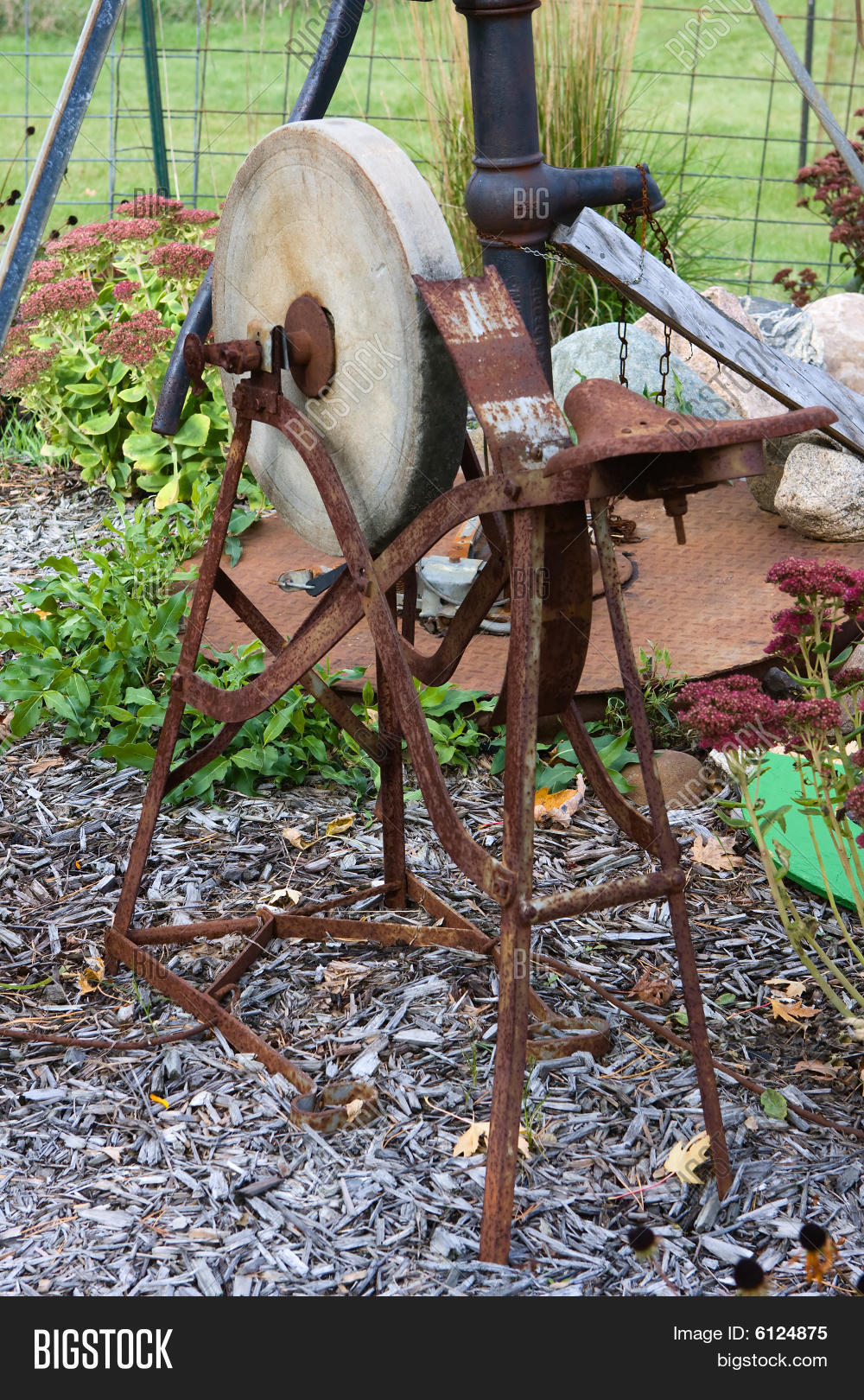 Antique Grinding Wheel Image & Photo (Free Trial) Bigstock