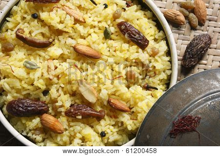 Kashmiri modur pulao from India