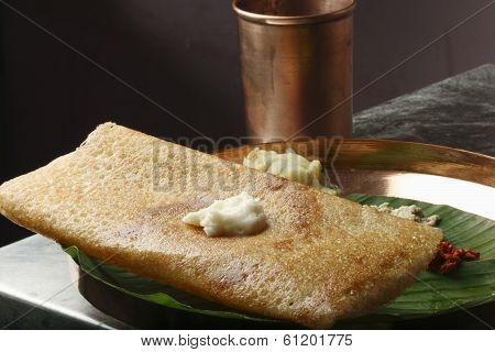 Butter Plain Dosa - a South Indian pancake