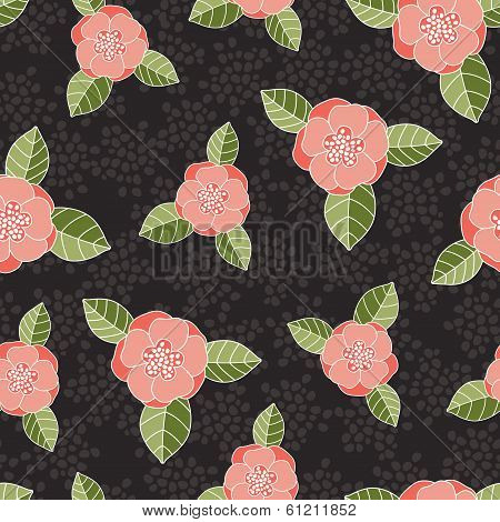 Seamless vector rose pattern