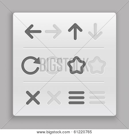 Web navigation buttons clip-art. Design elements