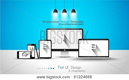 Modern devices mockups fpr your business projects. webtemplates included.