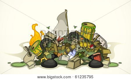 Pile of various garbage