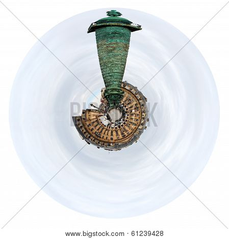 Place Vendome With Column In Paris