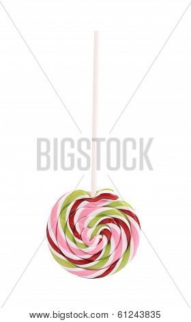 Colorful spiral lollipop.