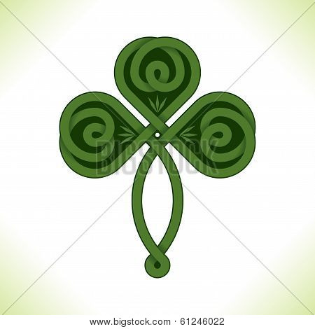 vector green irish clover