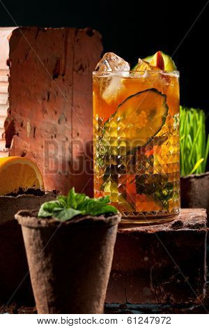 Pimm's with Fruit Cocktail