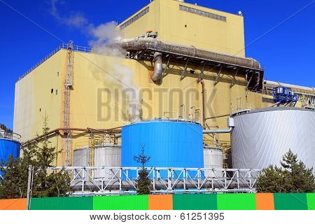 Factory Mondi in town Ruzomberok, Slovakia