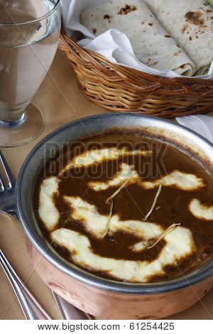 Dal makhani a spicy dal dish from India.