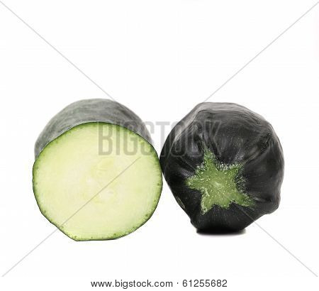 Split fresh marrow sqwash.