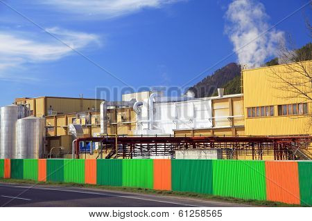 Factory Mondi in town Ruzomberok, Slovakia