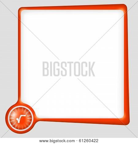 Abstract Vector Text Frame For Text With Radix Sign