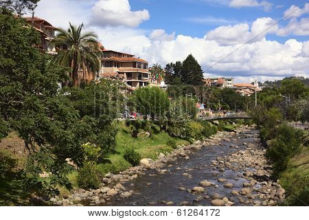 River Tomebamba in Cuenca, Ecuador