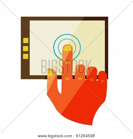 Man's hand holding a banknote.
