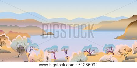 Mountains and Lake