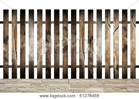 Isolated Wood Fence For Your Design
